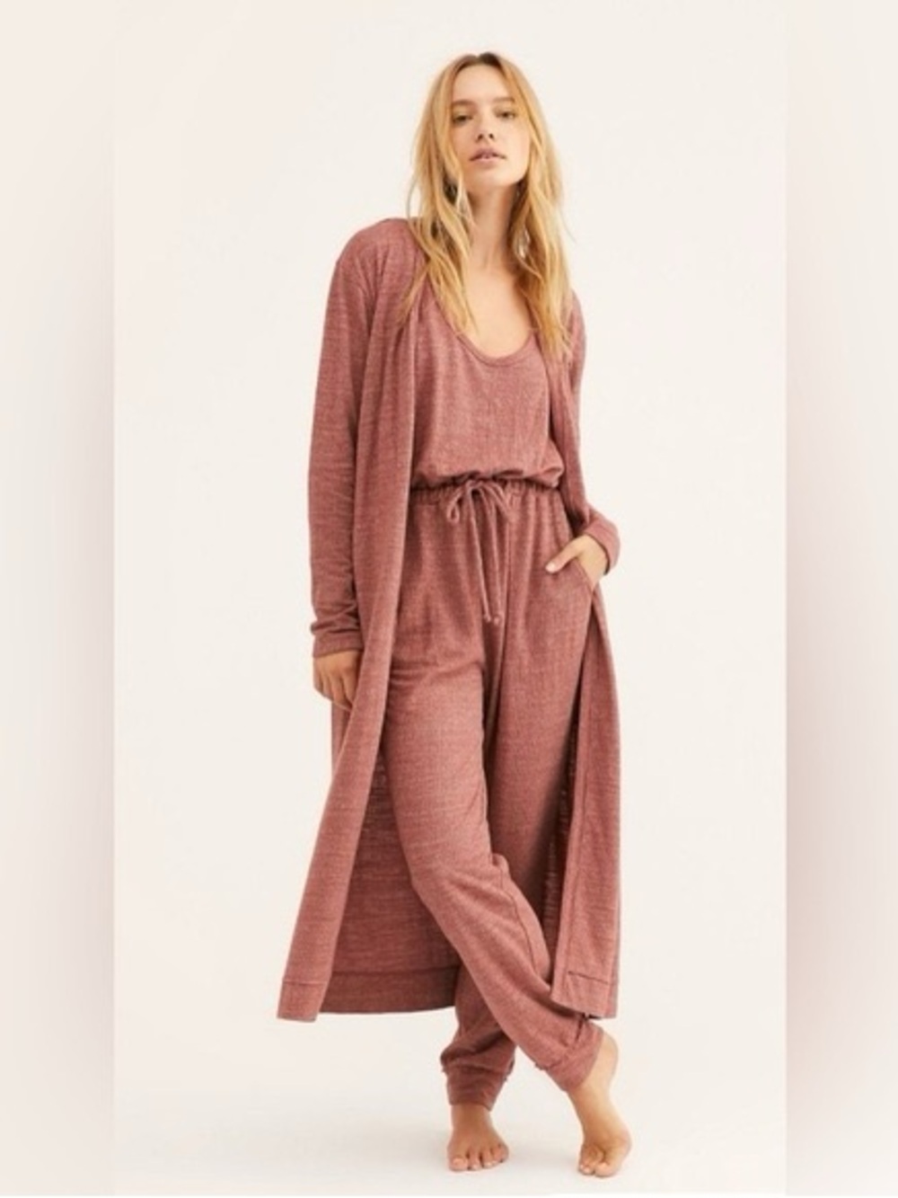 FP Beach Free People Bicoastal Drawstring Jumpsuit Romper Sweet Whisper Sz XS - Picture 4 of 13